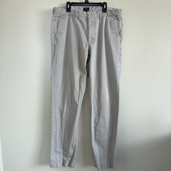 J.Crew the Sutton Chino Pants Mens 34X34 Light Grey Office Work Business - Picture 1 of 7